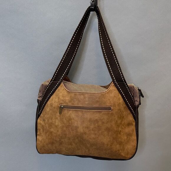 🌼 Chala Brown & Tan Shoulder Tote Bag – Stylish & Spacious 🌼 1690 - Picture 3 of 13